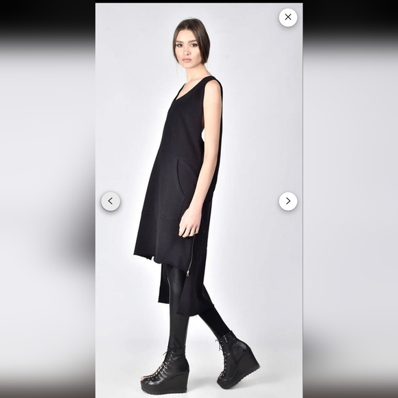 Aakasha Maxi Black Racer Back Dress / Cotton side zipper dress /Racer Back XL - Picture 5 of 5